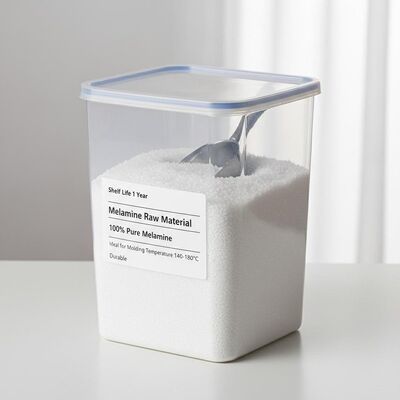 مدة الصلاحية 1 سنة الميلامين المادة الخام 100 في المئة الميلامين مثالية للتشكيل درجة الحرارة 140-180 درجة مئوية متينة