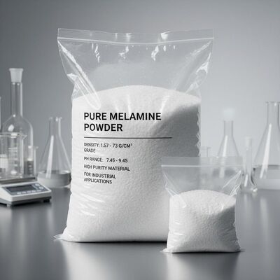 Density 1573 Gcm3 Pure Melamine Powder Industrial Grade PH Range 745945 High Purity Material for Industrial Applications