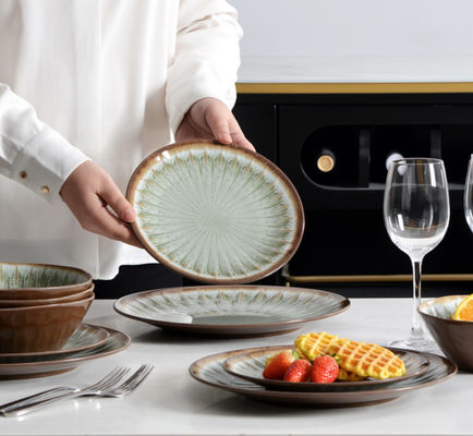 أطباق الحفلات والأكواب 12pc الميلامين أطباق العشاء مجموعة Iso