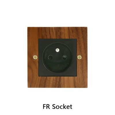 وحدة واي فاي مريحة لوحة مفتاح الضوء الخشب الصلب 10A 16A 110v-250v 86 * 86mm